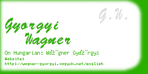 gyorgyi wagner business card